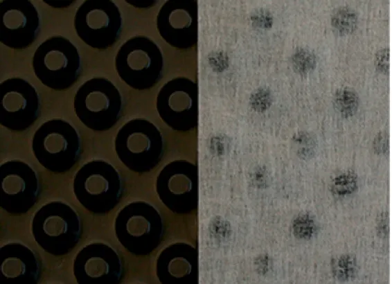 Nappe drainante géotextile
